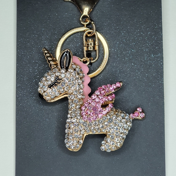 Blinking Unicorn Keychain Purse Charm - Picture 6 of 7